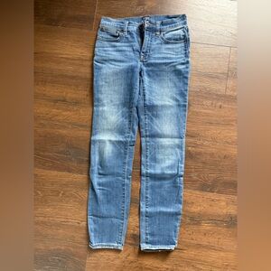 J. Crew Mid-Rise Skinny Jeans in Dark Blue
